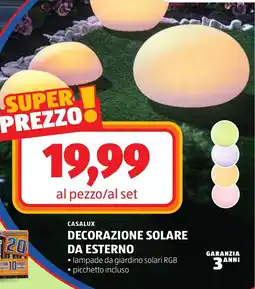 ALDI Casalux decorazione solare da esterno offerta