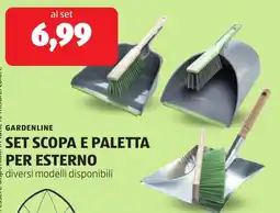 ALDI Gardenline set scopa e paletta per esterno offerta