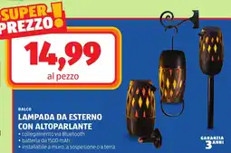 ALDI Balco lampada da esterno con altoparlante offerta