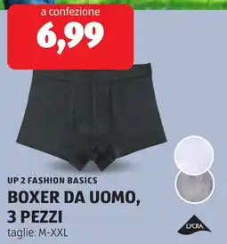 ALDI Up 2 fashion basics boxer da uomo, 3 pezzi offerta