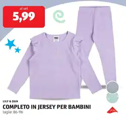 ALDI Lily & dan completo in jersey per bambini offerta
