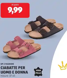 ALDI Up 2 fashion ciabatte per uomo e donna offerta