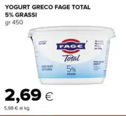 Oasi Yogurt greco fage total 5% grassi offerta