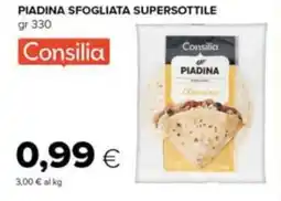 Tigre Consilia piadina sfogliata supersottile offerta
