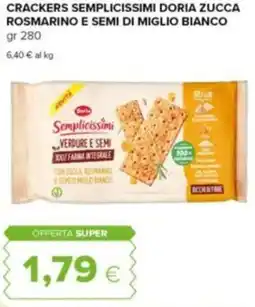 Tigre Crackers semplicissimi doria zucca rosmarino e semi di miglio bianco offerta