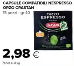 Tigre Capsule compatibili nespresso orzo CRASTAN offerta