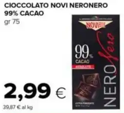 Tigre Cioccolato novi neronero 99% cacao offerta