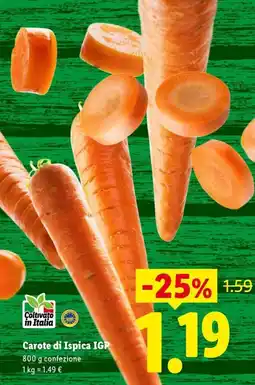 Lidl Carote di Ispica IGP offerta