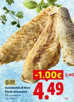 Lidl Gastronomia di Mare Filetto di branzino offerta