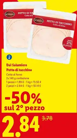 Lidl Dal Salumiere Petto di tacchino offerta
