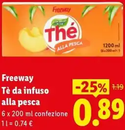 Lidl Freeway Tè da infuso alla pesca offerta