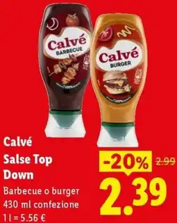 Lidl Calvé Salse Top Down offerta