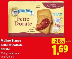 Lidl Mulino Bianco Fette biscottate dorate offerta