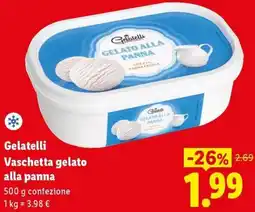 Lidl Gelatelli Vaschetta gelato alla panna offerta