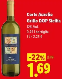 Lidl Corte Aurelio Grillo DOP Sicilia offerta