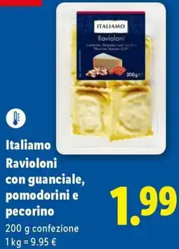 Lidl Italiamo Ravioloni con guanciale, pomodorini e pecorino offerta