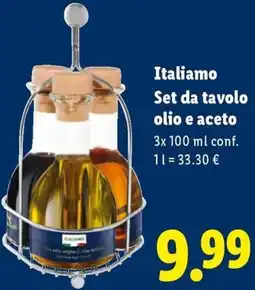 Lidl Italiamo Set da tavolo olio e aceto offerta