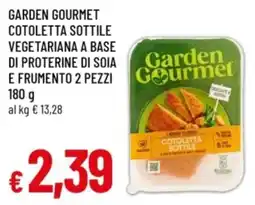 Famila Garden gourmet cotoletta sottile vegetariana a base di proterine di soia e frumento offerta