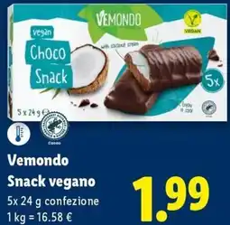 Lidl Vemondo Snack vegano offerta