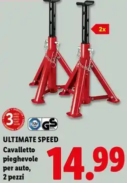 Lidl ULTIMATE SPEED Cavalletto pieghevole per auto, 2 pezzi offerta