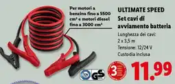 Lidl ULTIMATE SPEED Set cavi di avviamento batteria offerta