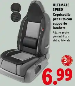 Lidl ULTIMATE SPEED Coprisedile per auto con supporto lombare offerta