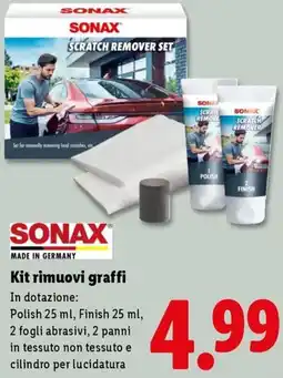Lidl SONAX Kit rimuovi graffi offerta