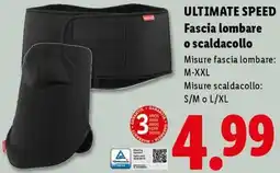 Lidl ULTIMATE SPEED Fascia lombare o scaldacollo offerta