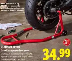 Lidl ULTIMATE SPEED Cavalletto posteriore moto offerta