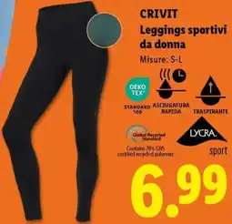 Lidl CRIVIT Leggings sportivi da donna offerta