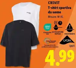 Lidl CRIVIT T-shirt sportiva da uomo offerta