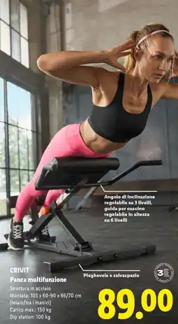 Lidl CRIVIT Panca multifunzione offerta