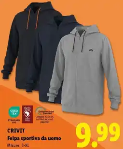 Lidl CRIVIT Felpa sportiva da uomo offerta