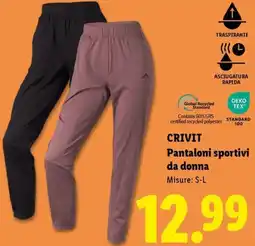 Lidl CRIVIT Pantaloni sportivi da donna offerta