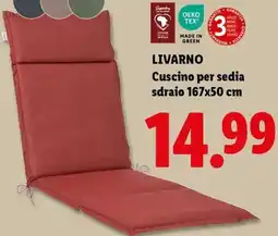 Lidl LIVARNO Cuscino per sedia sdraio 167x50 cm offerta