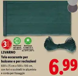 Lidl LIVARNO Telo oscurante per balcone o per recinzioni offerta