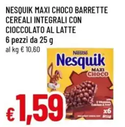 Famila Nesquik maxi choco barrette cereali integrali con cioccolato al latte offerta