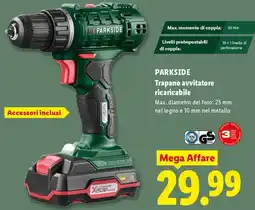 Lidl PARKSIDE Trapano avvitatore ricaricabile offerta