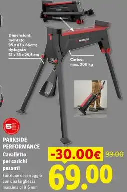 Lidl PARKSIDE PERFORMANCE Cavalletto per carichi pesanti offerta