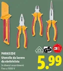 Lidl PARKSIDE Utensile da lavoro da elettricista offerta