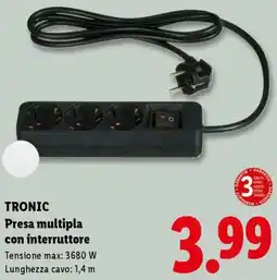 Lidl TRONIC Presa multipla con interruttore offerta