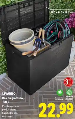 Lidl LIVARNO Box da giardino, 160 L offerta