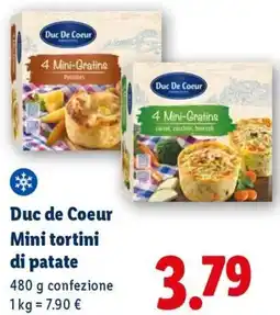 Lidl Duc de Coeur Mini tortini di patate offerta