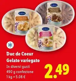 Lidl Duc de Coeur Gelato variegato offerta