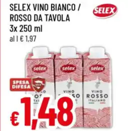 Famila Selex vino bianco/ rosso da tavola offerta