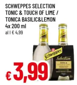 Famila Schweppes selection tonic & touch of lime/ tonica basilic&lemon offerta