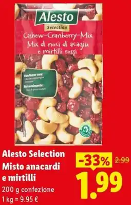 Lidl Alesto Selection Misto anacardi e mirtilli offerta