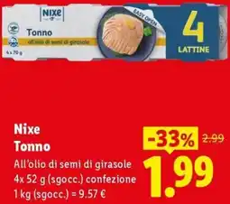 Lidl Nixe Tonno offerta