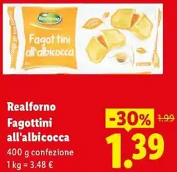 Lidl Realforno Fagottini all'albicocca offerta