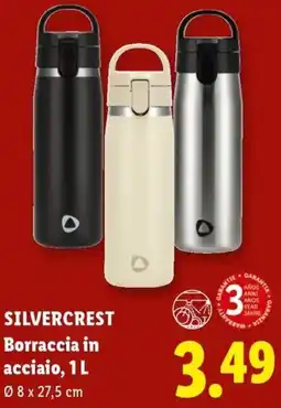 Lidl SILVERCREST Borraccia in acciaio, 1L offerta